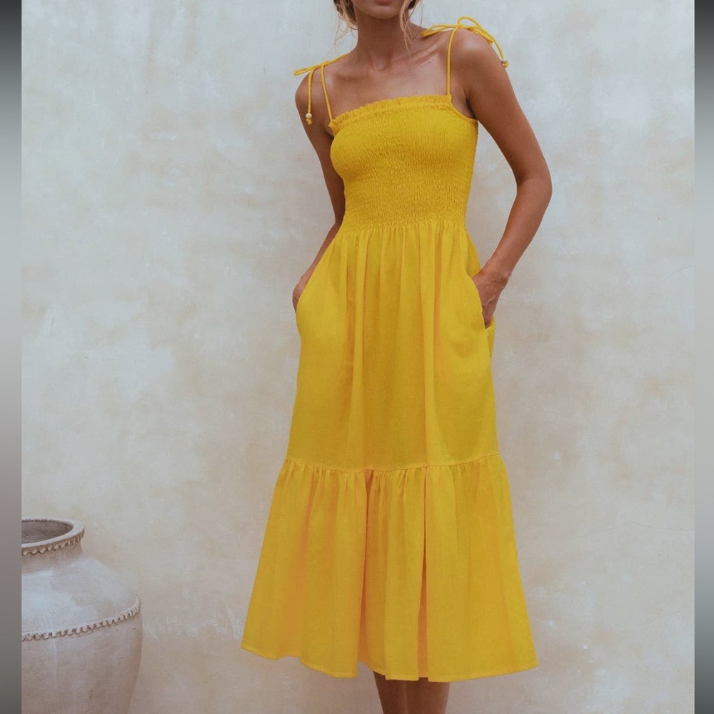 BALI ELF PARADISO SUMMER LINEN DRESS